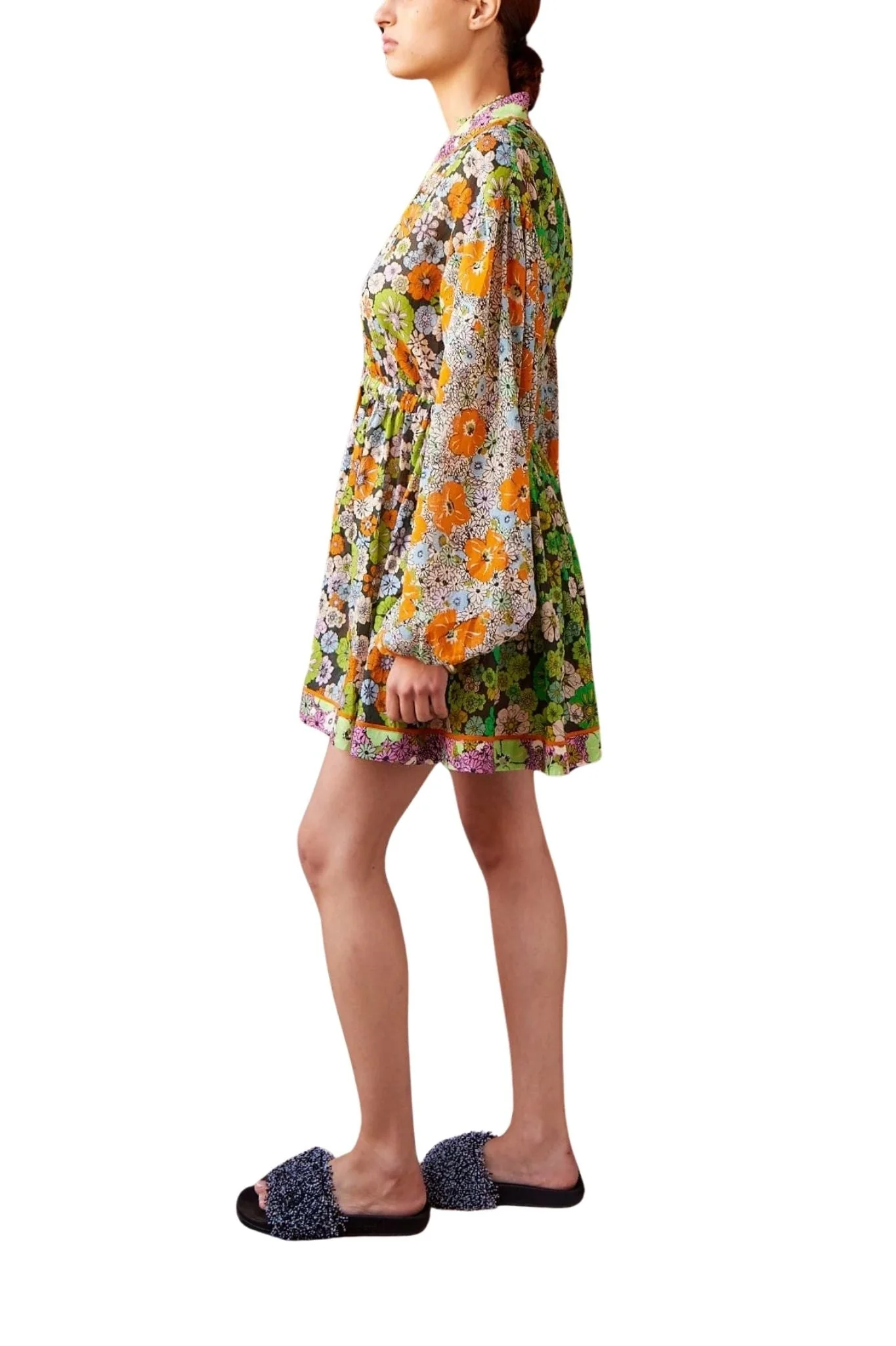 Alemais Orange Blossom Spliced Mini Dress - Image 3