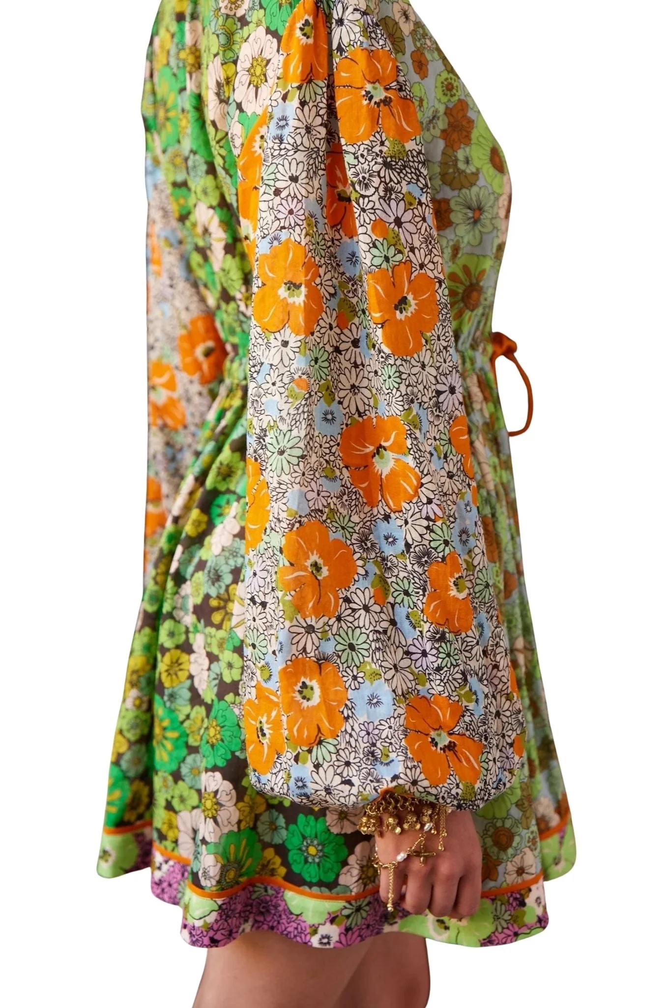 Alemais Orange Blossom Spliced Mini Dress - Image 5
