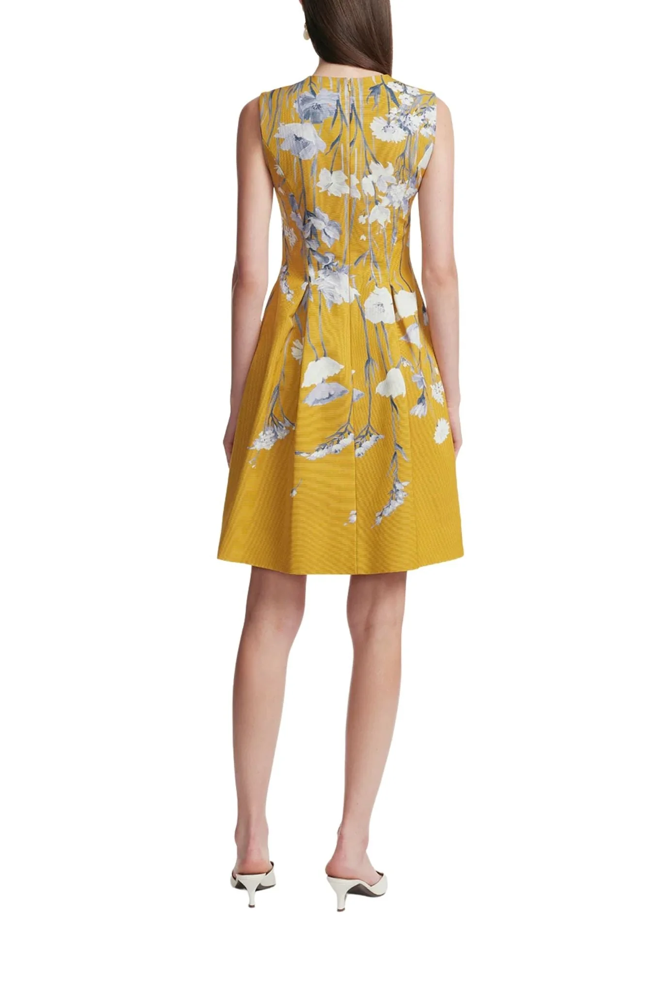 Lela Rose Floral Faille Betsy Dress - Image 3