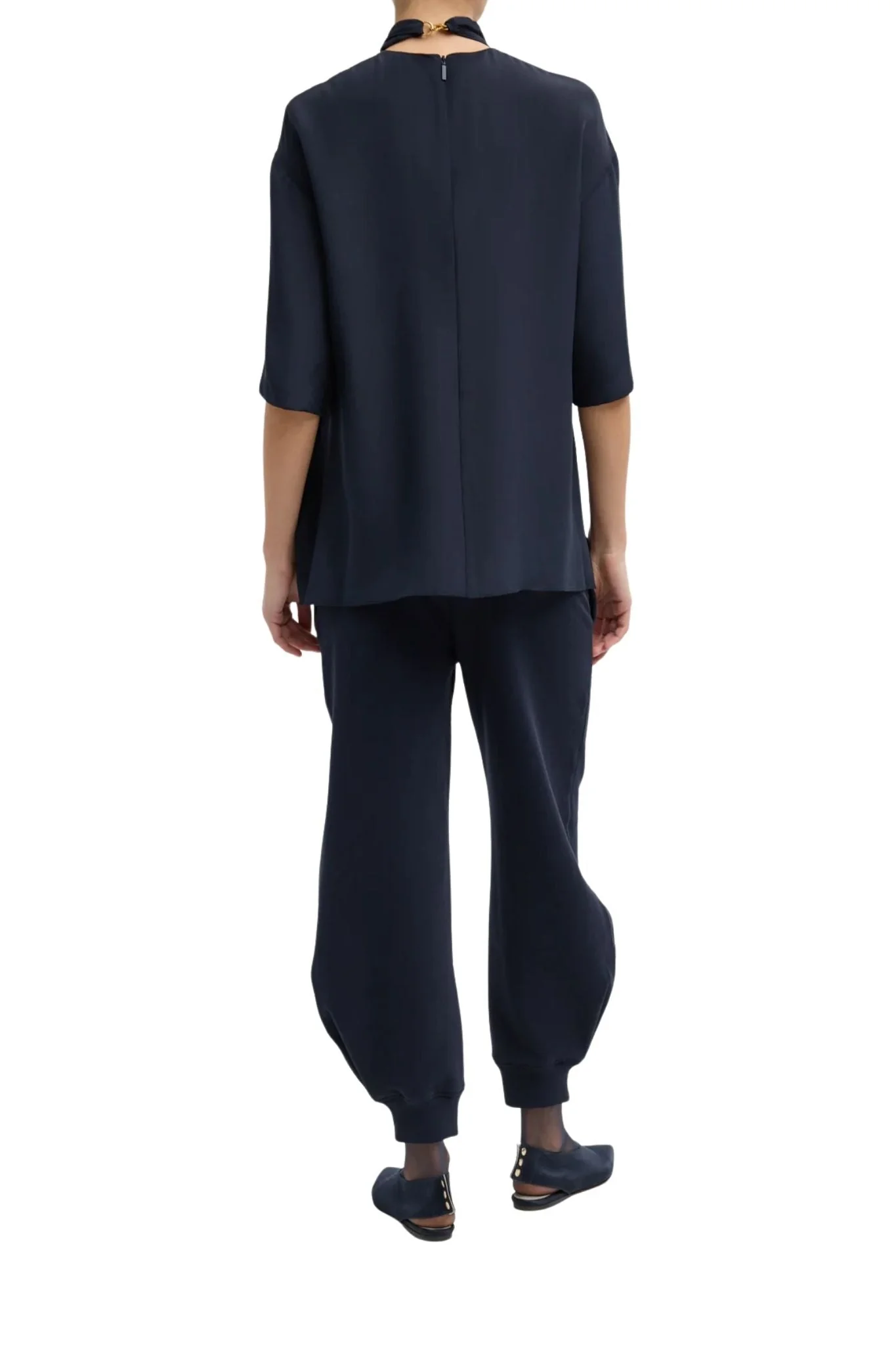 Tibi 4 Ply Silk Tie Front Top - Image 3