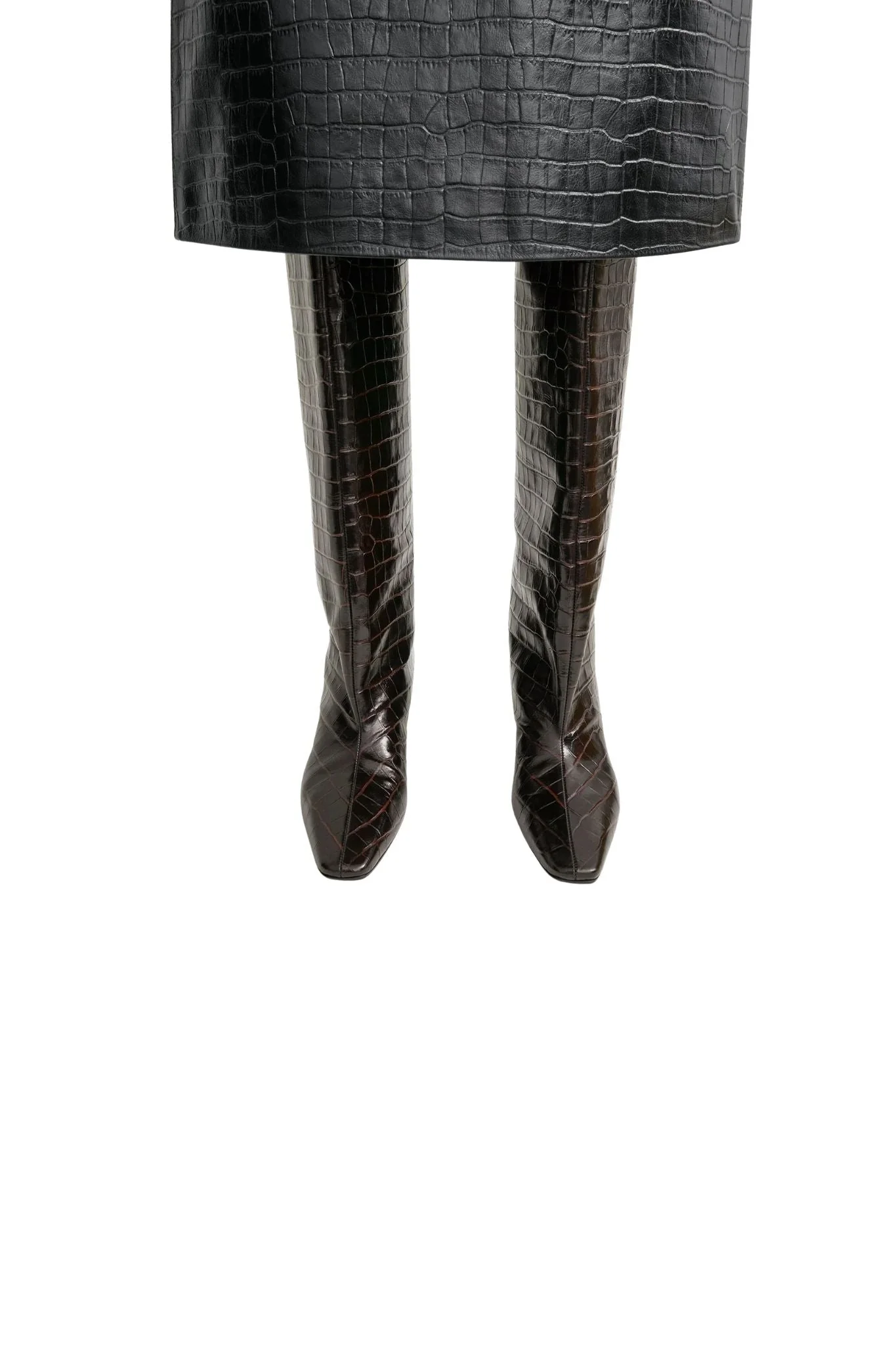 Toteme Croco-Embossed Wide-Shaft Boots - Image 3